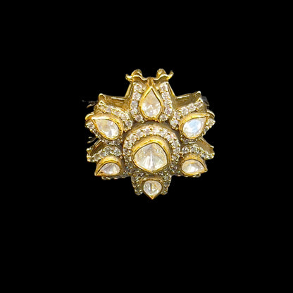 Moissanite "Flower Top" Stud Earrings With Swarovski Diamonds
