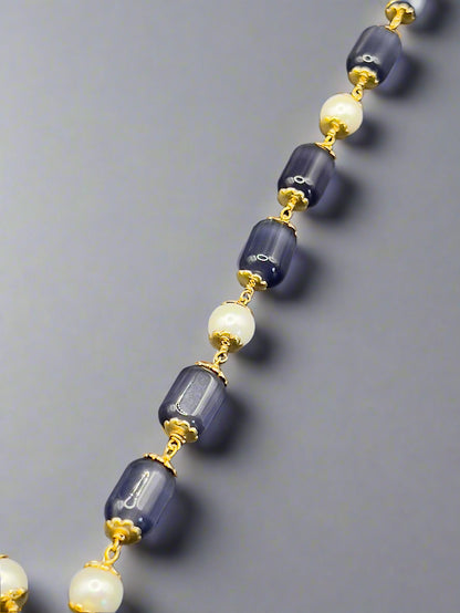 Moissanite "Carved Sapphire" Pendant Set With Amethyst Stones