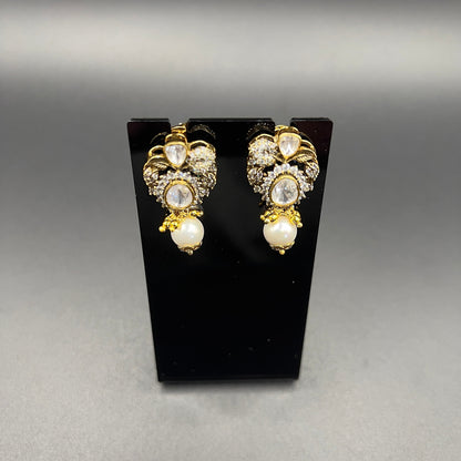 Moissanite "Peacock" Pendant Set With Pearls