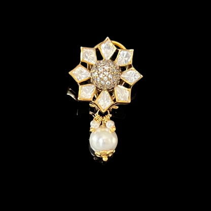 Moissanite "Royal Queen" Adjustable Set With Multi Pearls Chain.